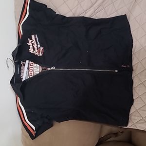 Harley Davidson Women's shirt Large,  Tank top X-Large, black, and orange